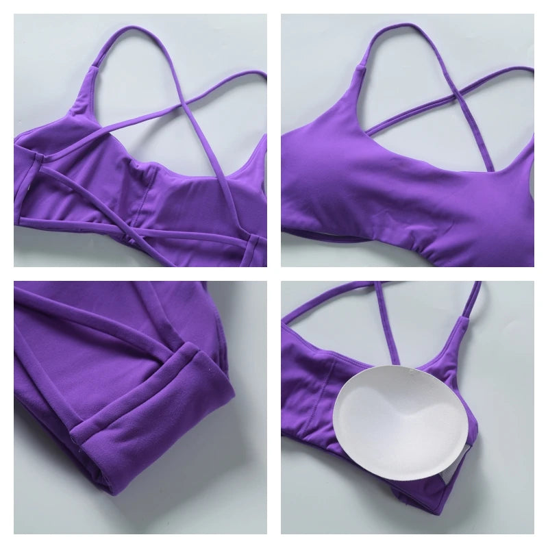 Super Soft Fabric Back Cross Sports Bra Gym Top Women Higher Quality Yoga Clothes Women Fitness Running Bra Workout Yoga Bra